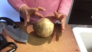 Easier way to peel a rutabaga [upl. by Atirrehs]