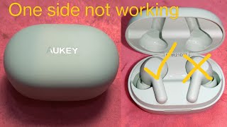 Aukey earbuds one side not working Battery replacement [upl. by Asnarepse234]