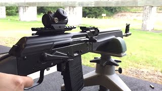 Saiga 223  100 Yard with Bushnell TRS25 Red Dot [upl. by Mcarthur]