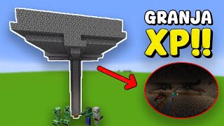 COMO HACER una GRANJA de EXPERIENCIA en MINECRAFT  Zombies esqueletos [upl. by Namyh]