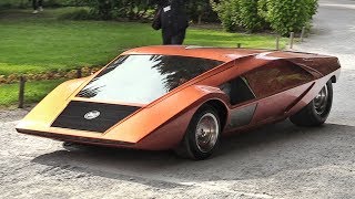 1970 Lancia Stratos Zero A crazy concept from the Wedge Era  Sound amp Driving on the Streets [upl. by Wes]