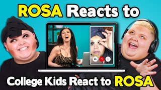 Rosa Reacts To College Kids React To Rosa TikTok Star AdamRayOkay [upl. by Roxana]