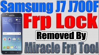 Samsung J700F Frp Reset by Miracle Frp Tool [upl. by Isadora]