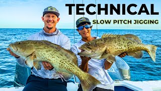 Technical Slow Pitch Jigging for Gag Grouper  JYG PROFISHING [upl. by Boaten]