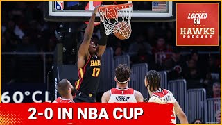 Dyson Daniels Atlanta Hawks win revenge game over Washington Wizards stay unbeaten in 2024 NBA Cup [upl. by Enelyw]