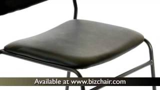 Hercules High Density Black Vinyl Stacking Chair with Sled Base XU8700BLKBVYL30GG [upl. by Kowalski164]