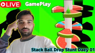 🔴LIVE Stack Ball Drop Stunt 📱 Mobile Game 🎮 Play Daey 01 [upl. by Aley]