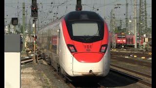 SBB RABe 501 Giruno und SBB bzw Trenitalia Astoro ETR610 als Euro City Express in Frankfurt am Main [upl. by Mariken849]