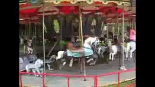 Metal Carousel at Quechee Gorge Village in Vermont [upl. by Nnaarat719]