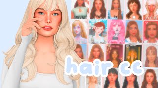 MAXIS MATCH HAIR CC HAUL with links 💖  Sims 4 Custom Content [upl. by Nagyam]