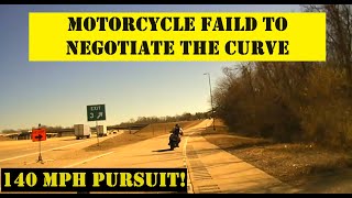 HIGH SPEED PURSUIT 140 MPH on Suzuki Motorcycle  Arkansas State Police chase follow it until crash [upl. by Dasha]