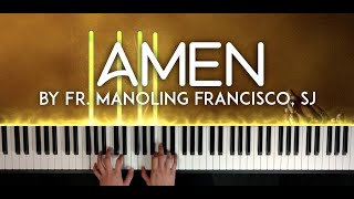 Mass Song Amen Francisco SJ piano cover with sheet music with sheet music [upl. by Ansel12]