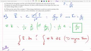 How to Calculate the Divergence and Curl of a given Electric Field [upl. by Parish]