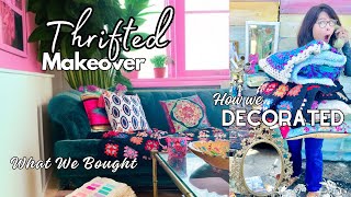 Thifted Decorating makeover  how we styled what we bought [upl. by Yeruoc]