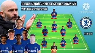 Squad Depth Chelsea With All Transfer Confirmed Season 20242025  Update 10 July 2024 [upl. by Anyala]