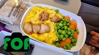 Macaroni cheese kids meal on Emirates EK008  London to Dubai [upl. by Htebizile677]