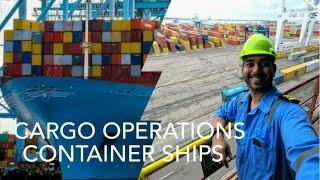 Deck tour During cargo operations on Ultra Large Container Ship Monaco Maersk in Antwerp Belgium [upl. by Marceau]