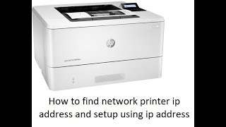 How to find network printer ip address and setup using ip address [upl. by Weinman]