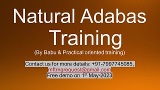 Natural Adabas Training Demo session video  May 2023 [upl. by Staci375]