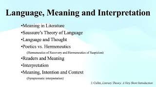 Language Meaning and Interpretation [upl. by Ynafets]