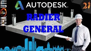 21 Dimensionnement et calcul radier général avec ROBOT Structural Analysis [upl. by Leizahaj]