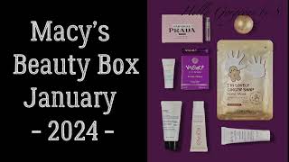 Spoilers Macy’s Beauty Box January 2024 FullReveal [upl. by Rolo]