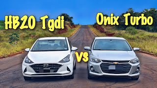 ONIX 10 TURBO vs HB20 TGDI 10 TURBO POLÊMICO [upl. by Neirda]