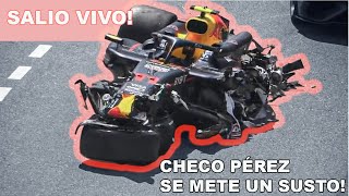 🚧ACCIDENTE DE CHECO PÉREZ  GP Monaco 2024 F1 [upl. by Ginzburg]