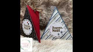 Calendrier de lavent décoration de noël 5 boite mini triangle [upl. by Aryam]