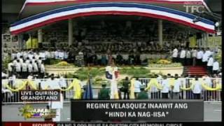 Regine Velasquez  Noynoy Aquino Inauguration  Hindi Ka NagIisa LIVE [upl. by Nerraw]