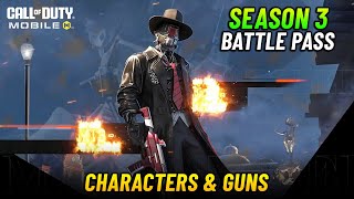 Season 3 Battle Pass Characters amp Guns Characters COD Mobile  S3 CODM Trailer [upl. by Blondy]