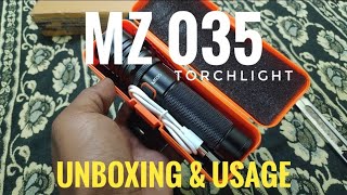 MZ 035 Torchlight Unboxing amp usage  Powerful Torchlight for any purpose [upl. by Swope]