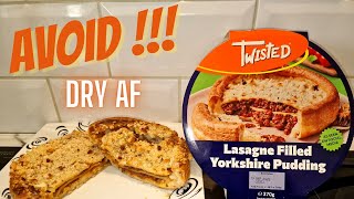 AVOID This Dry LASAGNE FILLED YORKSHIRE PUDDING From The New TWISTED Range At ICELAND  Food Review [upl. by Zimmerman836]