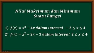 Cara mudah menentukan nilai maksimum dan minimum suatu fungsi [upl. by Laurent]