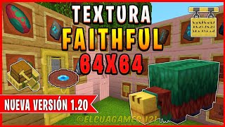 🔥Faithful 64x64 textura para Minecraft pe 120 oficial y beta  Trails amp Tales  Nueva versión [upl. by Avra]