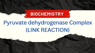 Pyruvate dehydrogenase complex Link reaction Biochemistry [upl. by Ahsotan250]