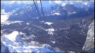 Afdaling vanaf de Zugspitze met de kabelbaan naar het dalstation [upl. by Nuahsor662]