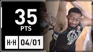 Jabari Parker Full Highlights Bucks vs Nuggets 20180401  35 Pts [upl. by Yenal199]