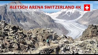 Aletsch Arena  Bettmeralp to Eggishorn Switzerland 4K [upl. by Anirtek]