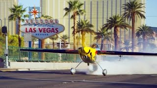 Kirby Chambliss Lands Airplane on the Las Vegas Strip [upl. by Broderic]