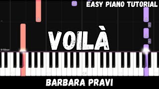 Barbaba Pravi  Voilà Easy Piano Tutorial [upl. by Enilaf540]