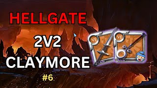 ALBION ONLINE  2V2 HELLGATES  CLAYMORE 6 [upl. by Attenohs]