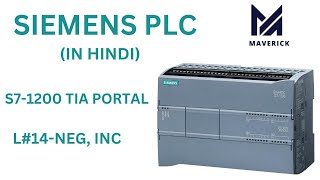 L14 NEGATE amp INC BLOCK  SIEMENS S71200TIA PORTAL  Learn PLC in Hindi [upl. by Kaufman]