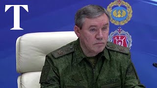 Russias General Gerasimov appears for first time since Wagner mutiny in official video [upl. by Lesli663]