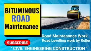 Bituminous Road Maintenance Work roadconstruction civilengineering CivilGuruji youtubevideo [upl. by Henn]