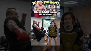 Eddie Hall Kicks Will Tennyson With 100 Power boxing [upl. by Feetal]