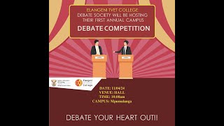 Elangeni TVET College Debate Competition [upl. by Nylsirhc752]