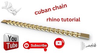 how to make cuban chain rhinotutorial jewelrycaddesign rhino3d jewelry [upl. by Amat]