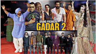 UNCUT  Gadar 2 Grand Premiere  FULL HD VIDEO  Sunny Deol Ameesha Patel Entire Cast Bobby [upl. by Enyaw]