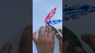 Creative Flower 🌿 with Litchi Leaf shorts art painting ytshorts creative diy kidsartleafart [upl. by Michelle841]